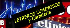 imagen de letreros luminosos y carteles